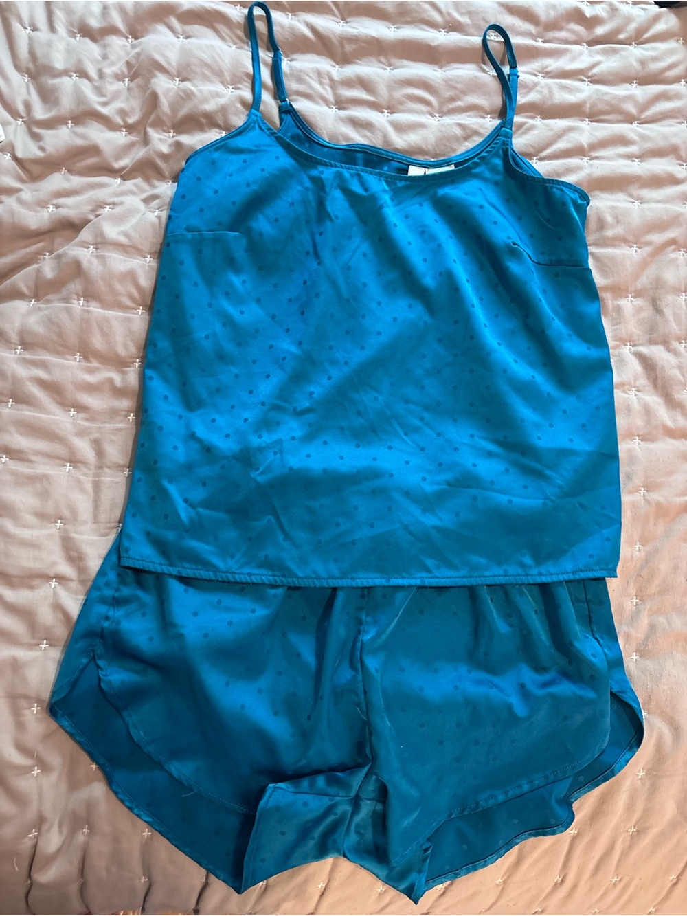 Blue Polka Dot Cami & Shorts Pajama Set - Women's Sleepwear